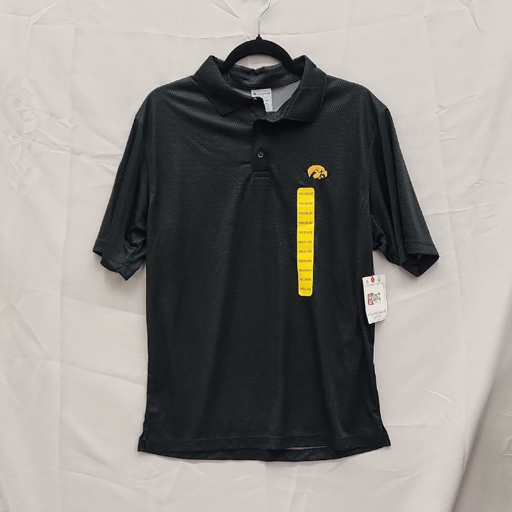 Champion Black Polo with Yellow Accents